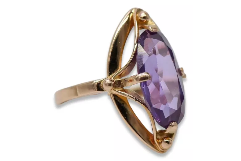 Original Vintage 14K Rose Gold Alexandrite Ring Vintage Jewlery vrc047r